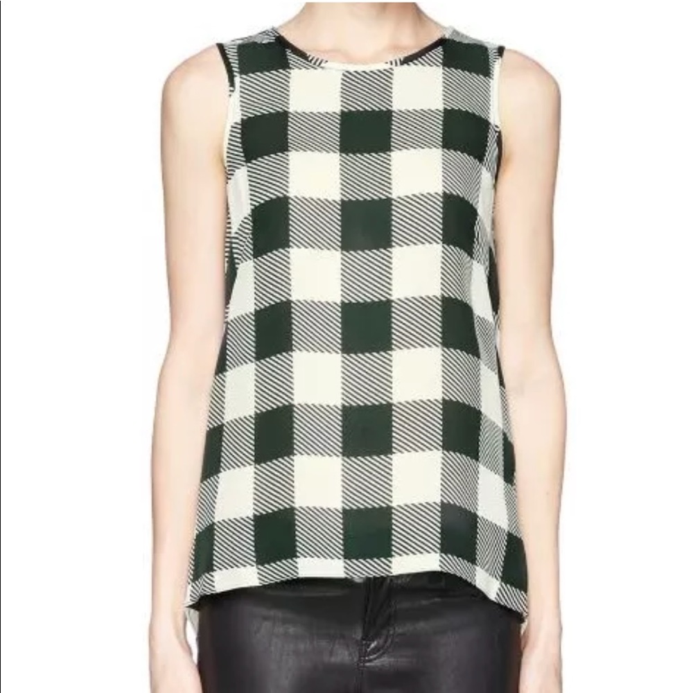 Rag & Bone Harper Gingham Sleeveless Blouse